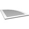 Ekena Millwork Quarter Round Top Right Surface Mount PVC Gable Vent w/ 3-1/2"W x 1"P Standard Frame, 32"W x 38"H GVPQR32X3801SF - alternate 2
